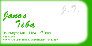 janos tiba business card